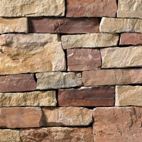 A colorful rose, lilac, tan, and grey colored veneer perfect for any hardscape idea on the exterior or interior of any home or landscape.