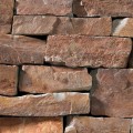 A red stone veneer perfect for any hardscape idea on the exterior or interior of any home or landscape.