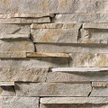 A light-colored stone veneer with gold accents from Fond du Lac, Wisconsin.