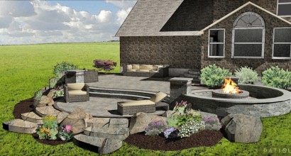 Paver Patio & Fire Pit, Springboro OH