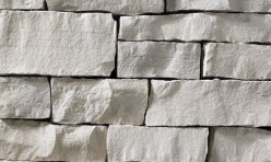 A very light grey stone veneer perfect for any hardscape idea on the exterior or interior of any home or landscape.