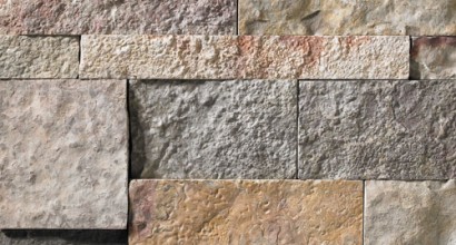 A grey and tan stone veneer with both warm and cool tones perfect for any hardscape idea on the exterior or interior of any home or landscape.