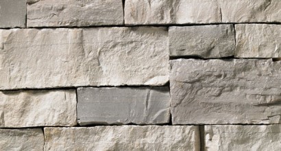 A grey stone veneer with a cool hue perfect for any hardscape idea on the exterior or interior of any home or landscape