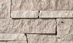 A light grey stone veneer with very subtle tan accents perfect for any hardscape idea on the exterior or interior of any home or landscape.