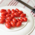 Cherry tomatoes on plate