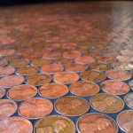 an unsealed penny floor