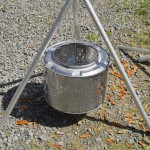 alternative to legs for a DIY washing machine drum fire pit.