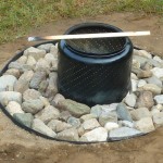 alternative to legs for a DIY washing machine drum fire pit.